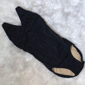 SecondSkin Ramsey Leotard CL-SL - Black/Nude Mesh